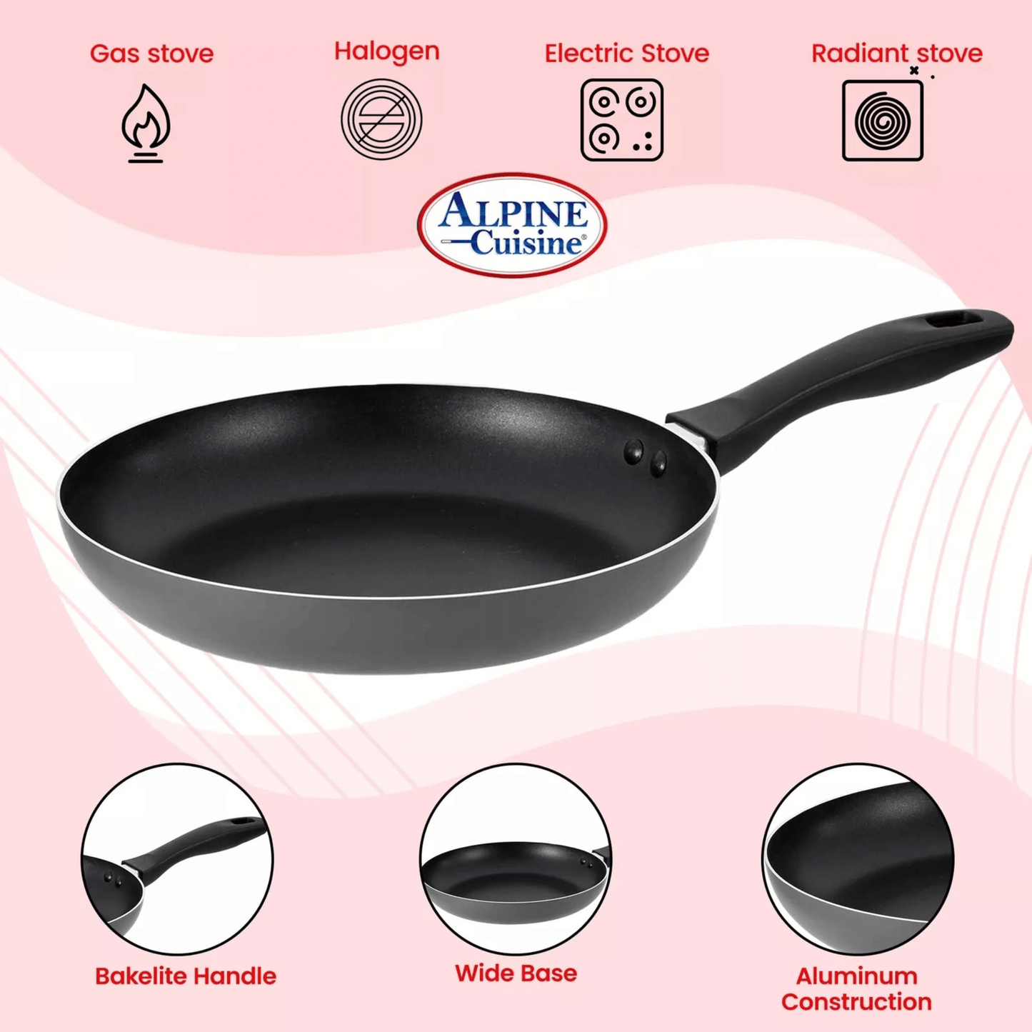 Alpine Non-Stick Aluminum Fry Pan Set