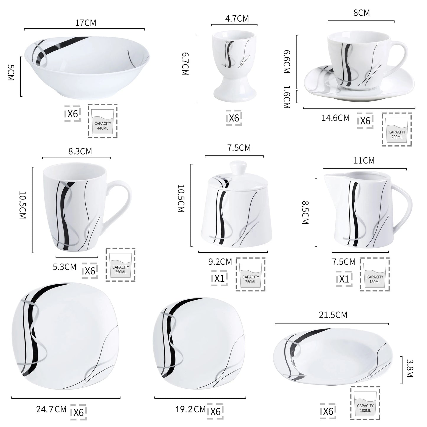 Porcelain dinnerware sets