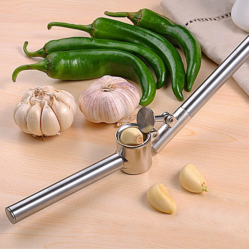 Garlic Press With Cleaning Brush Set
