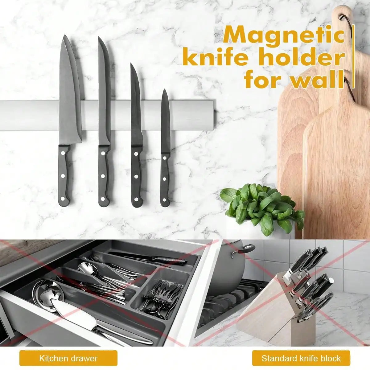Magnetic Knife Holder for Wall