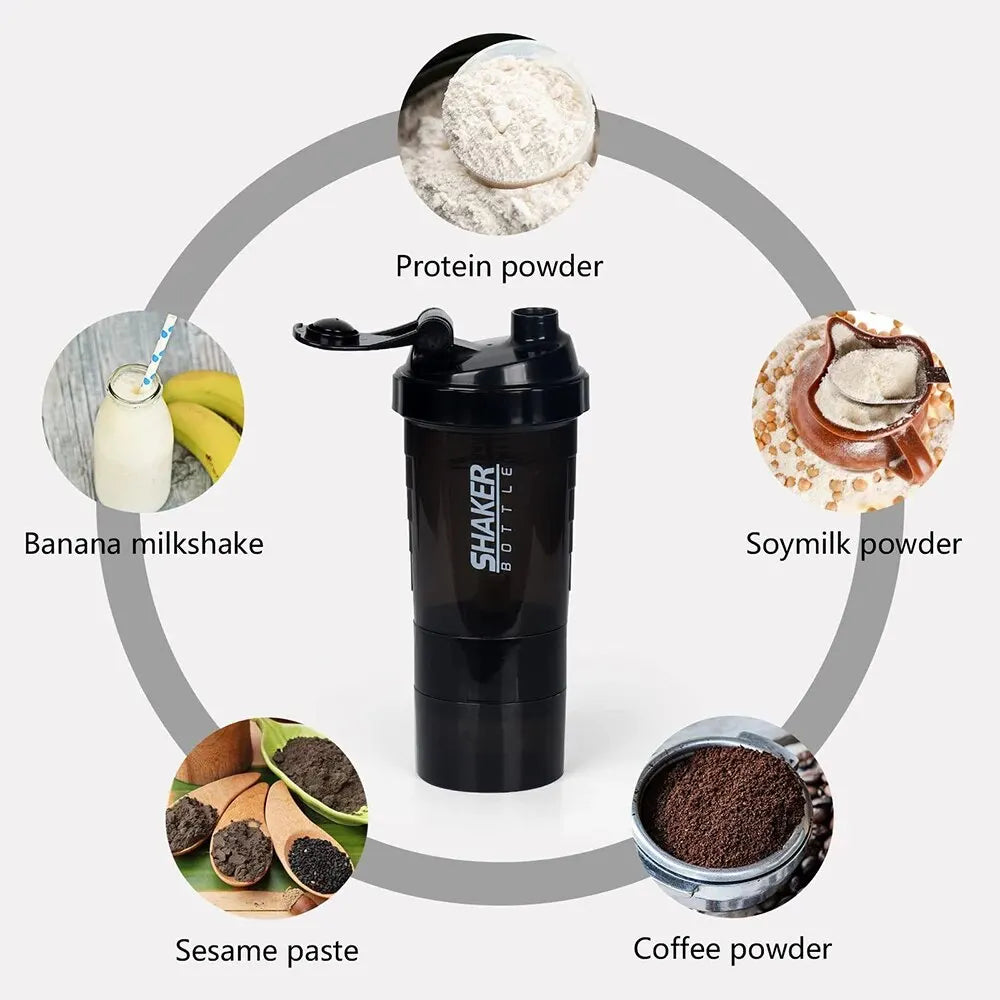 Protein Bottle Powder Shake Cup Water Bottle Plastic