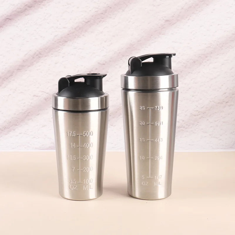 Stainless Steel Protein Powder Shaker Bottle