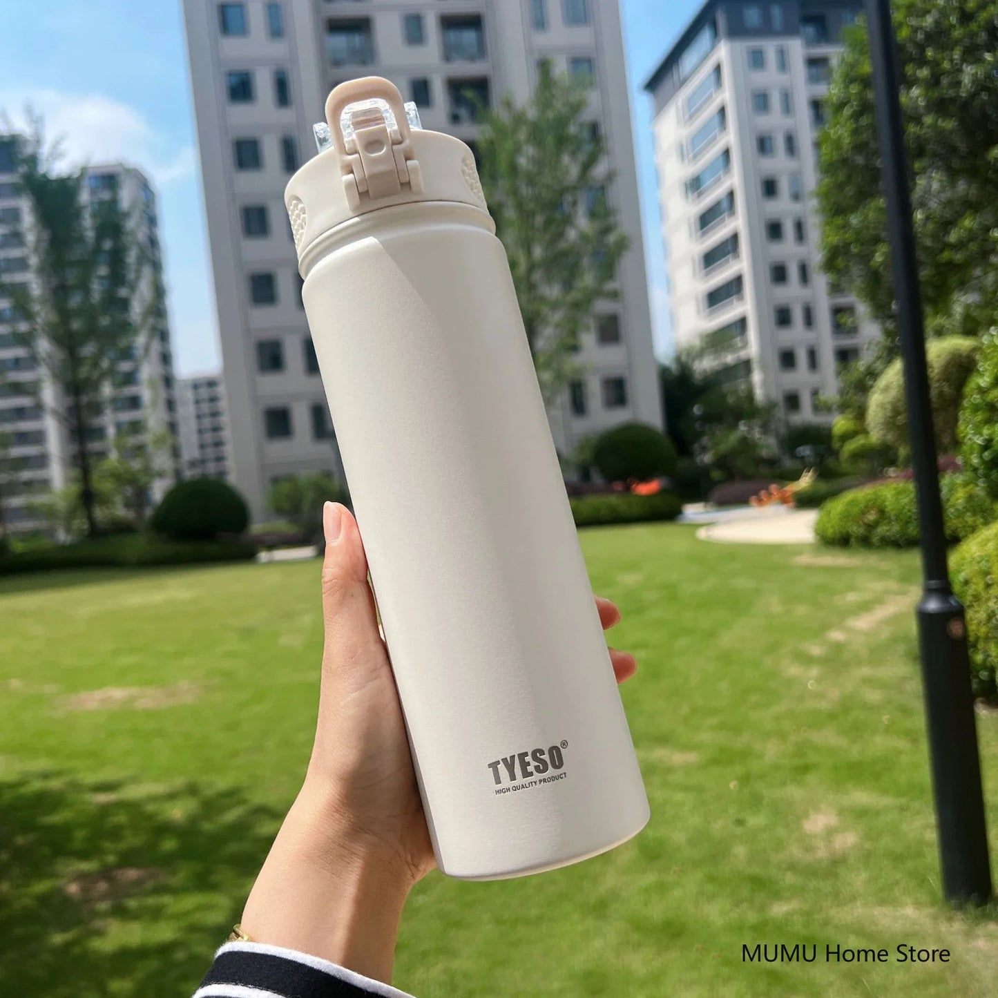Thermos Bottle With Straw