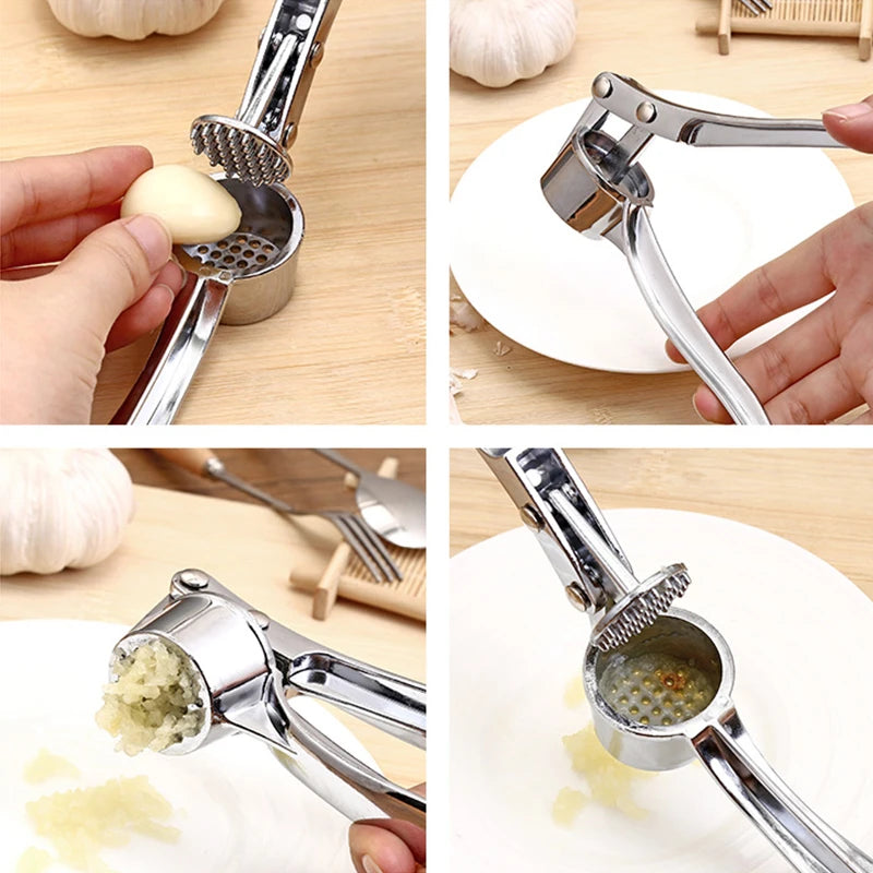 Stainless Steel Multifunction Garlic Press Crusher