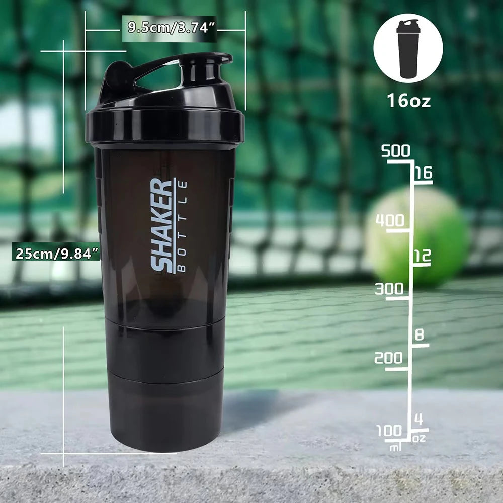 Protein Bottle Powder Shake Cup Water Bottle Plastic
