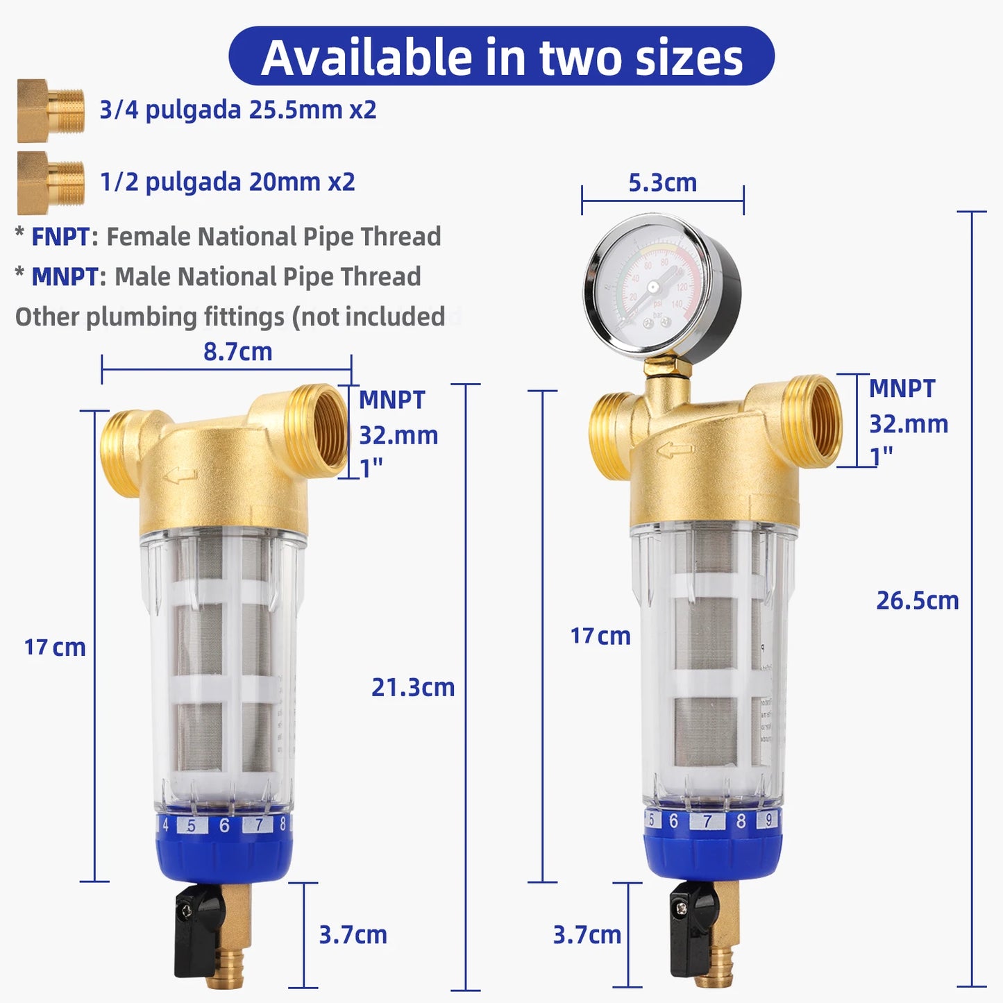 Sediment water filters