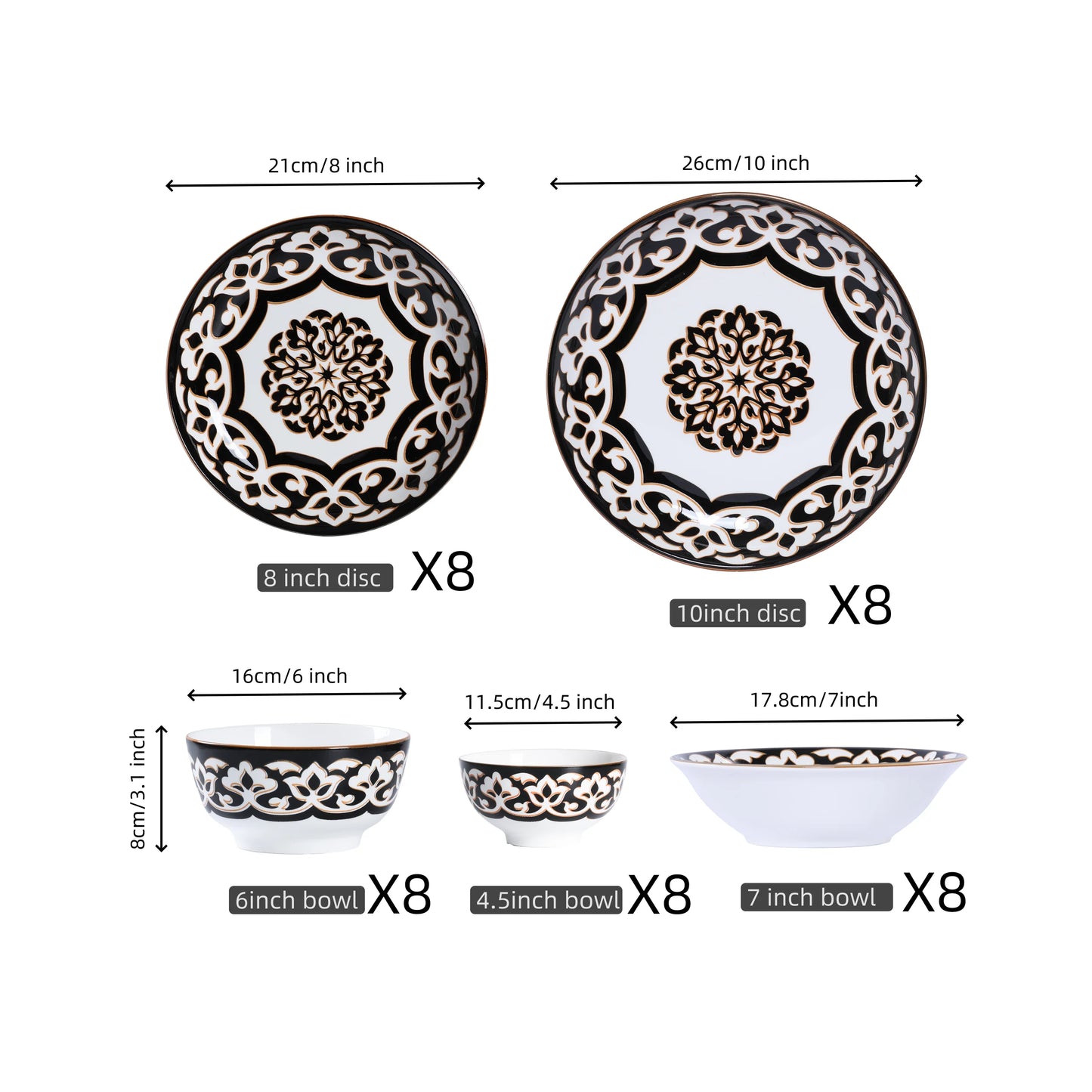 Dinnerware sets for 6