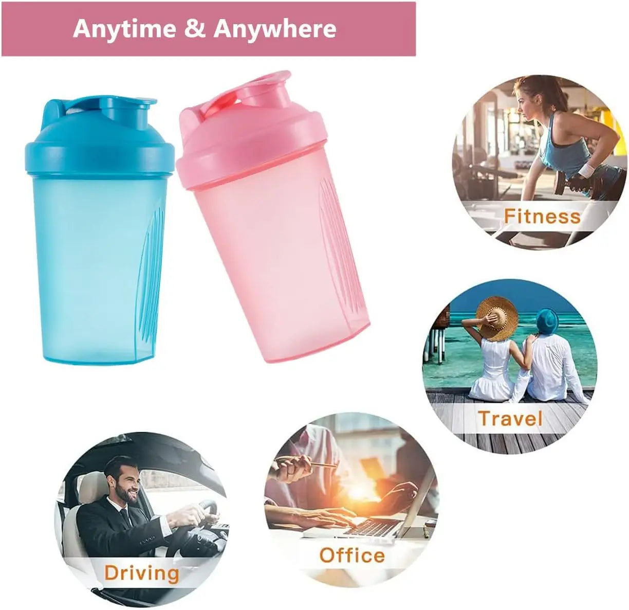 Shaker Bottle with Whisk Ball