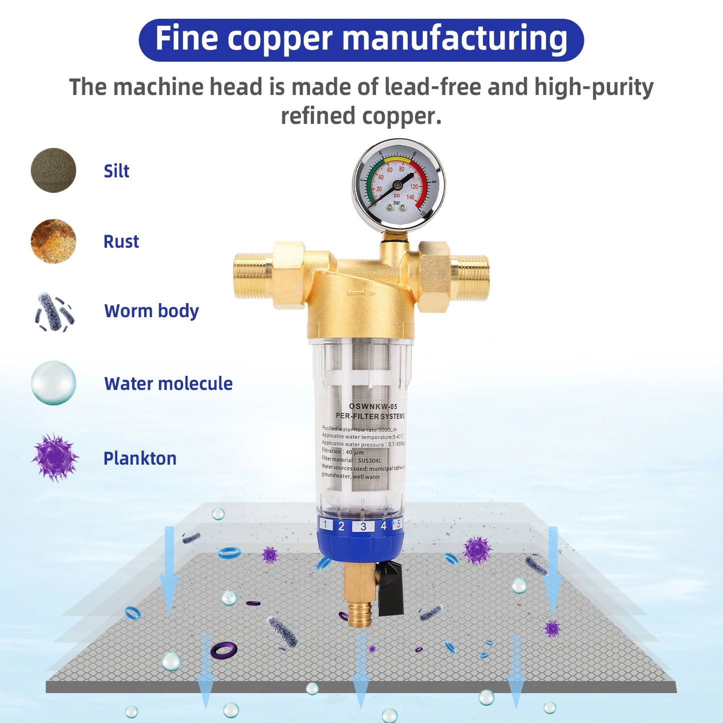 Sediment water filters