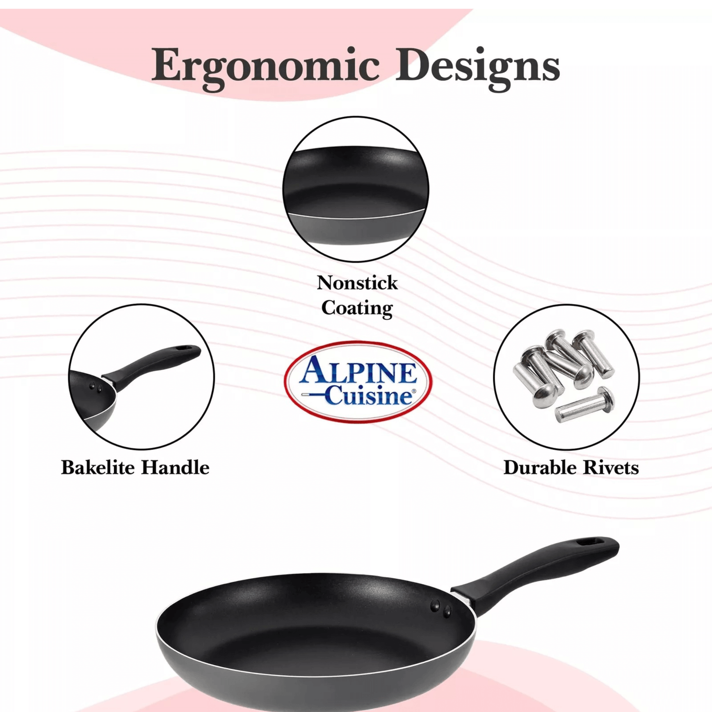 Alpine Non-Stick Aluminum Fry Pan Set