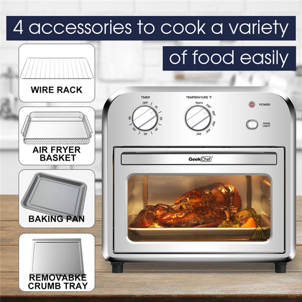 Silver Air Fryer Oven