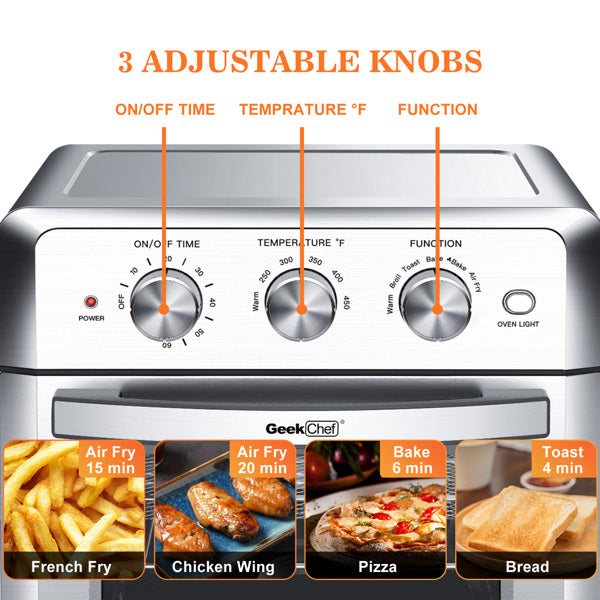 Stainless steel 1500W Air fryer