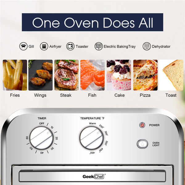 Silver Air Fryer Oven