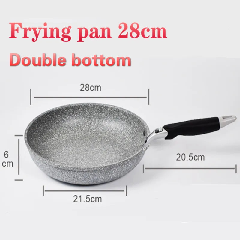 WALFOS Frying Pan  Wok Pan Non-Stick Pan Skillet Cauldron Induction Cooker Frying Pans Pancake Pan Egg Pan Gas Stove Home Garden