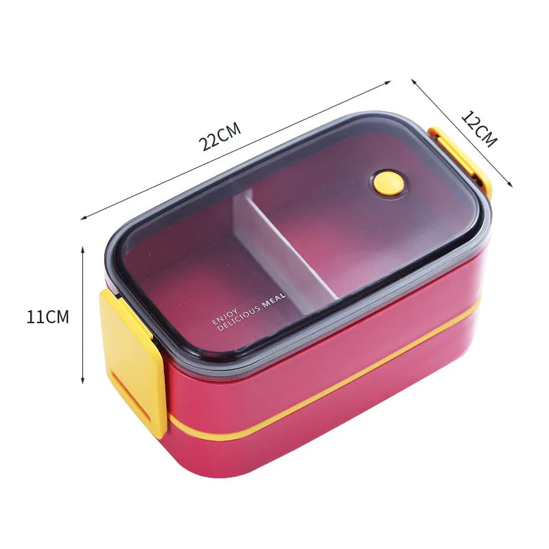 Stainless Steel Cute Lunch Box For Kids Food Container Storage Boxs Wheat Straw Material Leak-Proof Japanese Style Bento Box