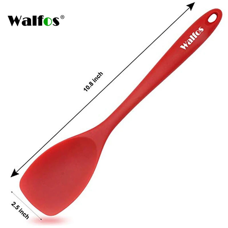 WALFOS Cake Butter Spatula Silicone Spoon Mixing Spoon Long-Handled Cooking Utensils Tableware Kitchen Soup Spoons Mixer Cooking