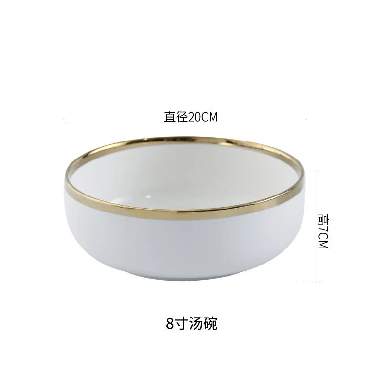 Simple Nordic Phnom Penh Ceramic Tableware Set Creative Household Rice Bowl Western Food Plate Dish Soup Bowl Spoon