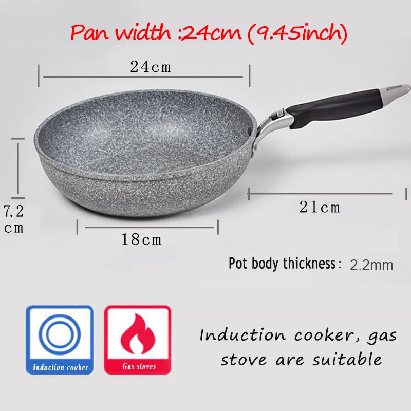 Japanese Style Rice Stone Pan Non-stick Frying Pan With Anti-Scalding Handle Frying Pan Cooker Kitchen Tools