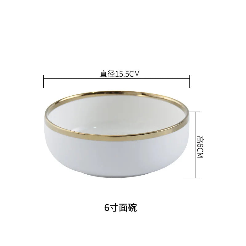 Simple Nordic Phnom Penh Ceramic Tableware Set Creative Household Rice Bowl Western Food Plate Dish Soup Bowl Spoon