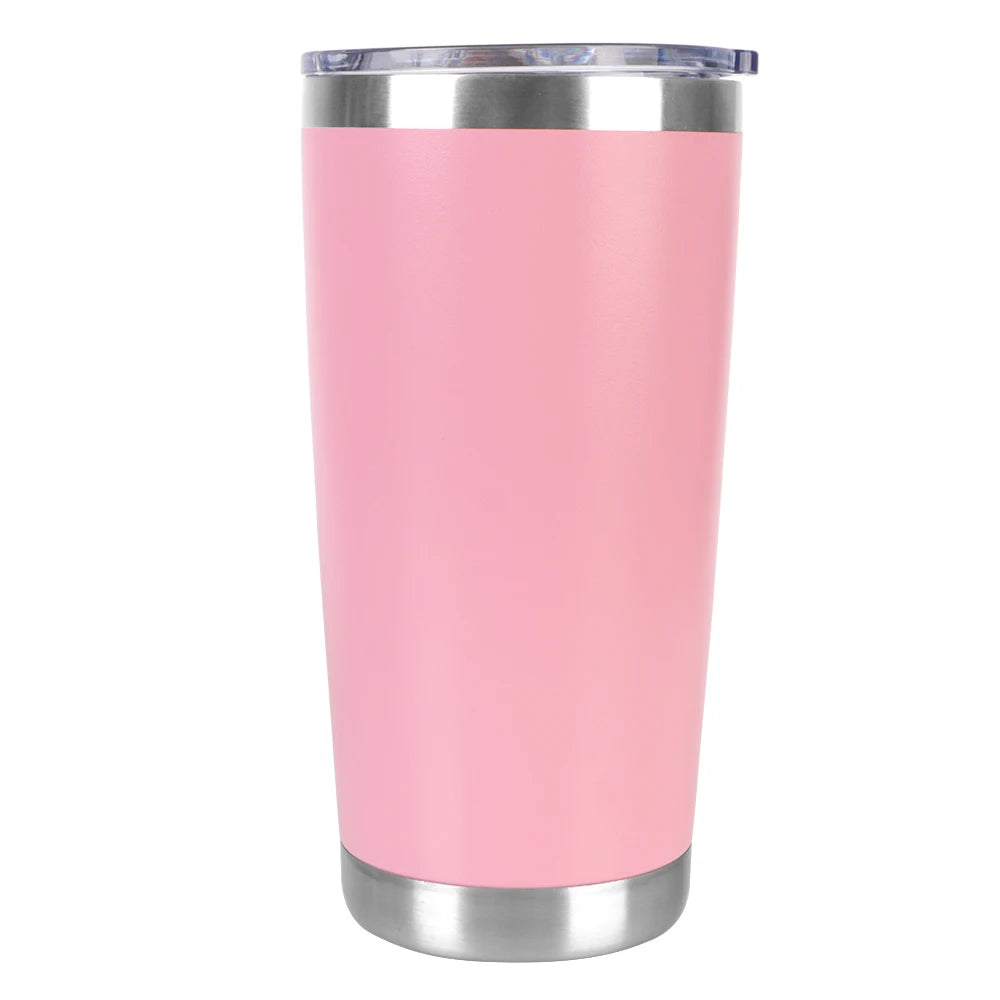 20oz Drinkware Thermal Mug Beer Cups Vacuum With Lids With Lids Stainless Steel Water Bottle Insulated Leakproof