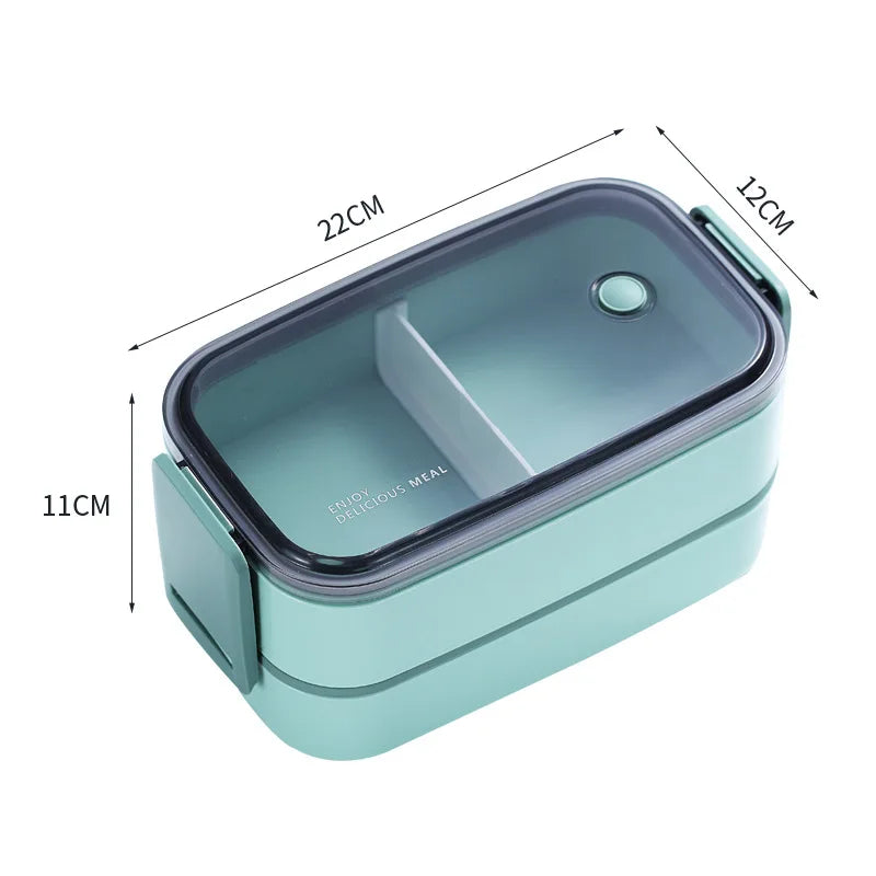 Stainless Steel Cute Lunch Box For Kids Food Container Storage Boxs Wheat Straw Material Leak-Proof Japanese Style Bento Box