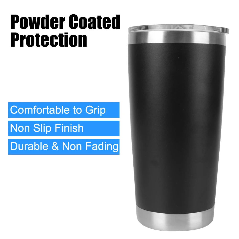 20oz Drinkware Thermal Mug Beer Cups Vacuum With Lids With Lids Stainless Steel Water Bottle Insulated Leakproof