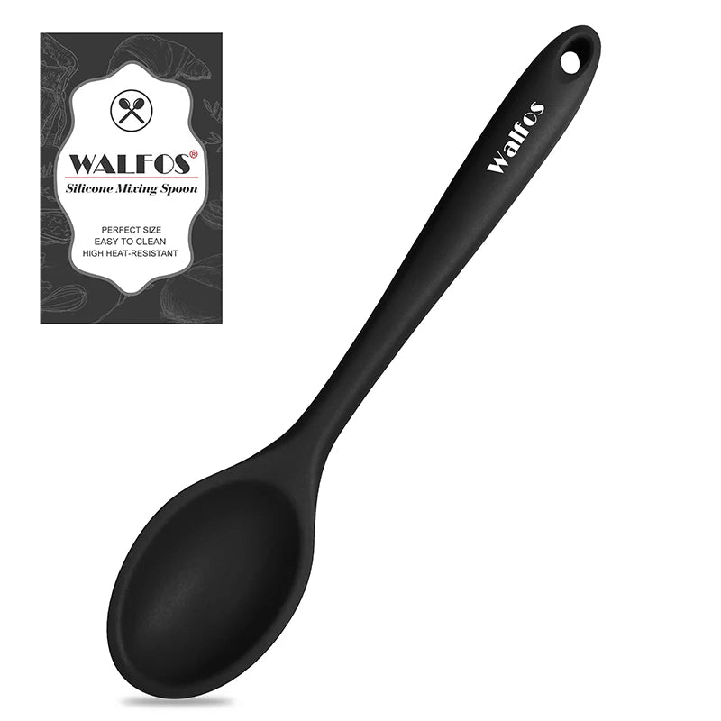 WALFOS Cake Butter Spatula Silicone Spoon Mixing Spoon Long-Handled Cooking Utensils Tableware Kitchen Soup Spoons Mixer Cooking