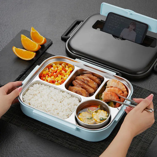 304 Stainless Steel Thermos Thermal Lunch Box Kid Adult Bento Boxs Leakproof Japanese Style Food Container Portable