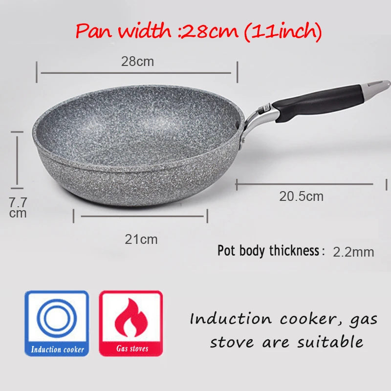 Japanese Style Rice Stone Pan Non-stick Frying Pan With Anti-Scalding Handle Frying Pan Cooker Kitchen Tools