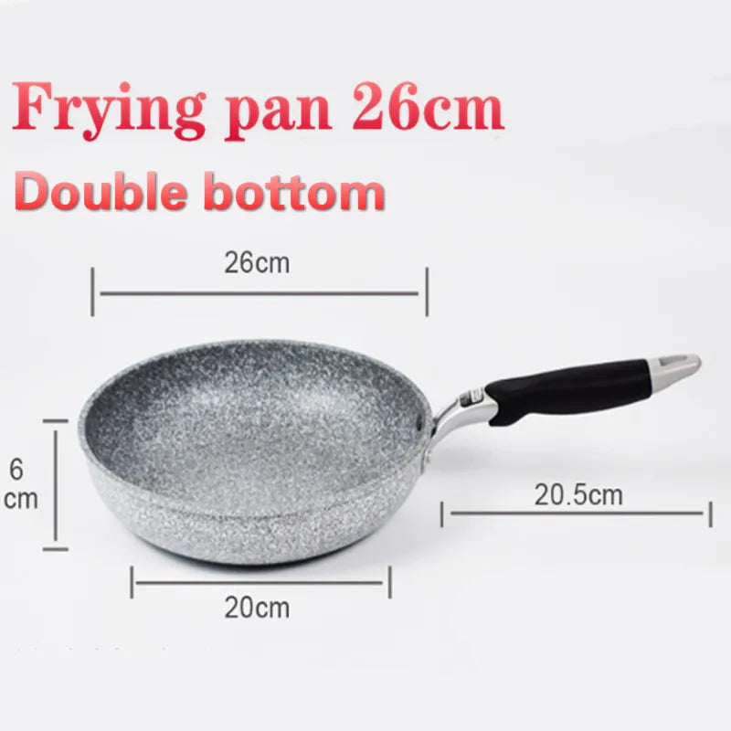 WALFOS Frying Pan  Wok Pan Non-Stick Pan Skillet Cauldron Induction Cooker Frying Pans Pancake Pan Egg Pan Gas Stove Home Garden