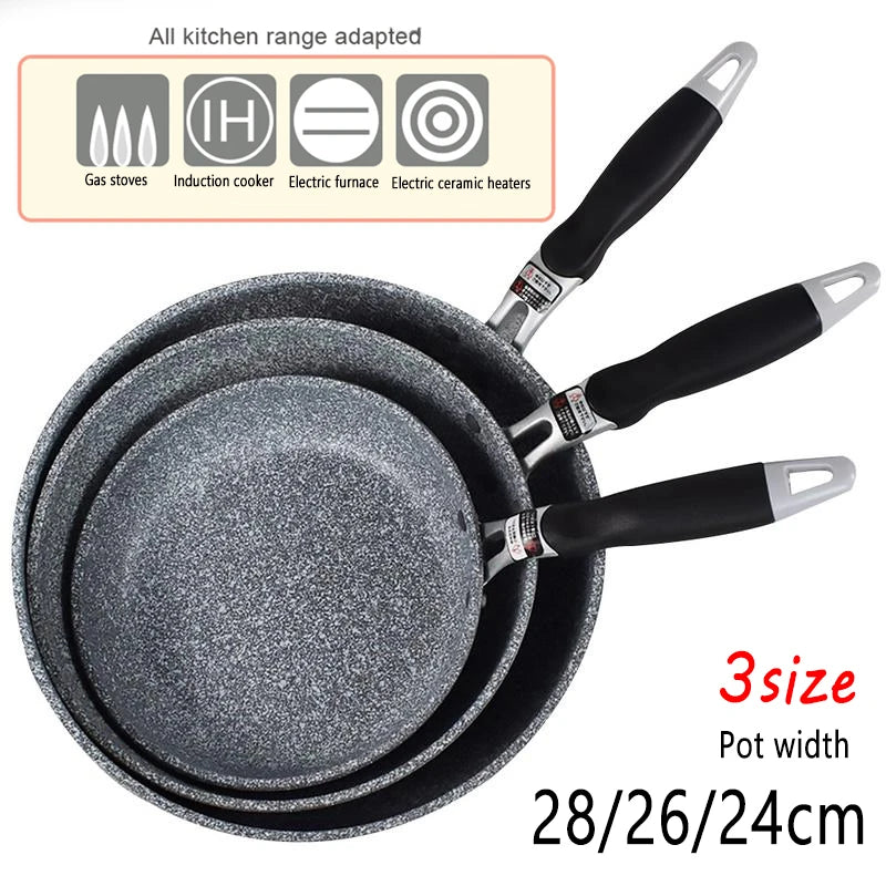 Japanese Style Rice Stone Pan Non-stick Frying Pan With Anti-Scalding Handle Frying Pan Cooker Kitchen Tools