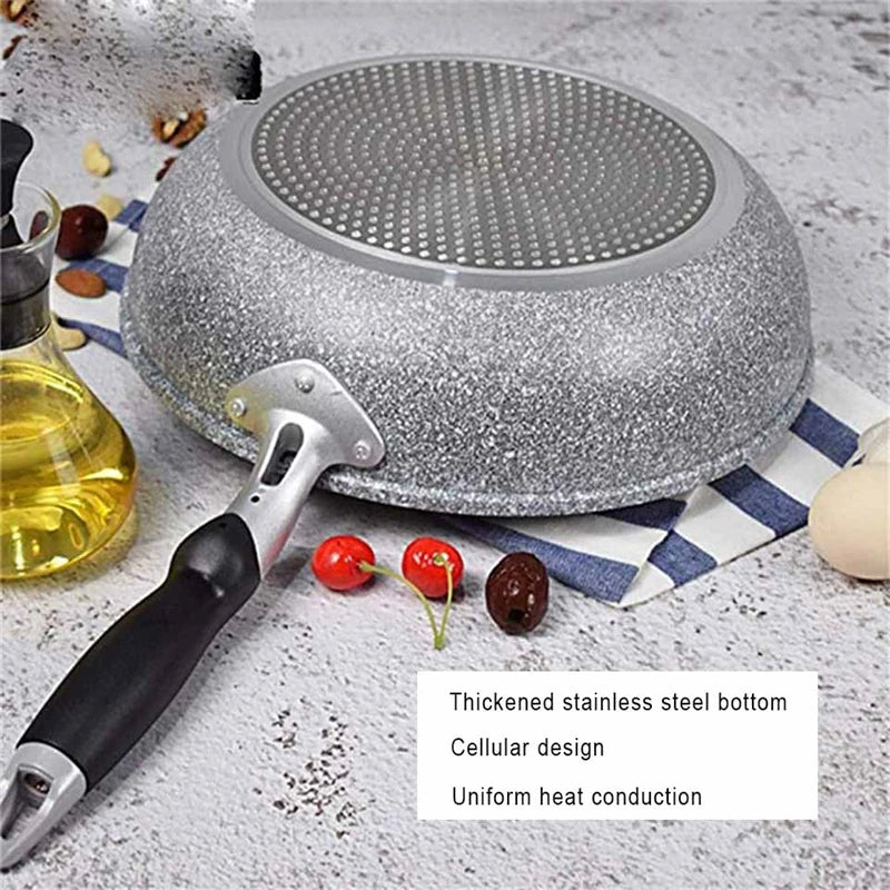 Japanese Style Rice Stone Pan Non-stick Frying Pan With Anti-Scalding Handle Frying Pan Cooker Kitchen Tools