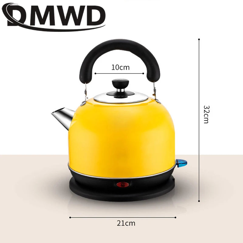 DMWD Electric Kettle Stainless Steel Kitchen Appliances Smart Kettle 3L High-capacity Tea Coffee Thermo Pot Automatic Power-off