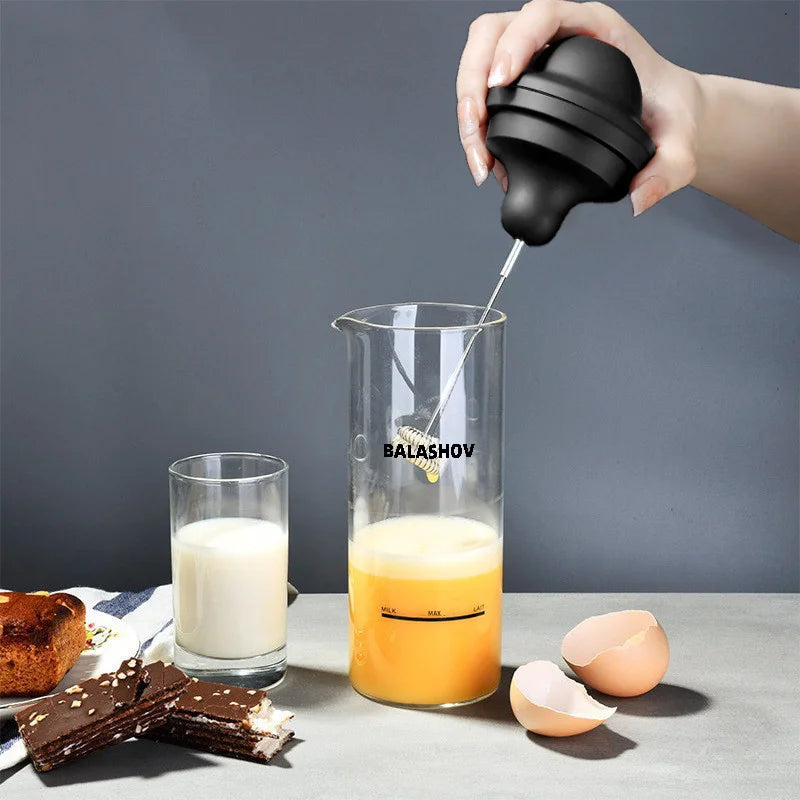 Wireless Milk Frother Electric Foamer Coffee Foam Maker Milk Shake Mixer Battery Milk Frother Jug Cup Electric Milk Frother Cup