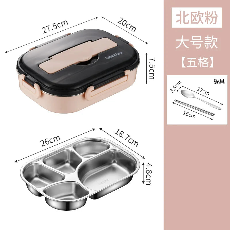 304 Stainless Steel Thermos Thermal Lunch Box Kid Adult Bento Boxs Leakproof Japanese Style Food Container Portable