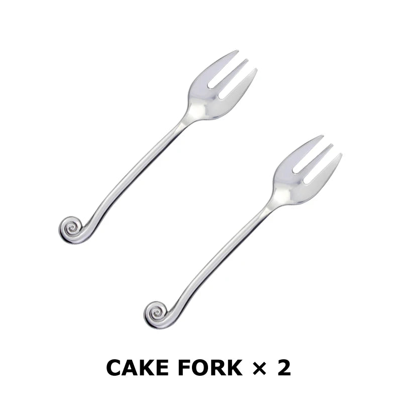 Impressive Cutlery Famous Creative Design Snail Handle Dinnerware Set Forged Process Stainless Steel Mirror Polish For Kitchen