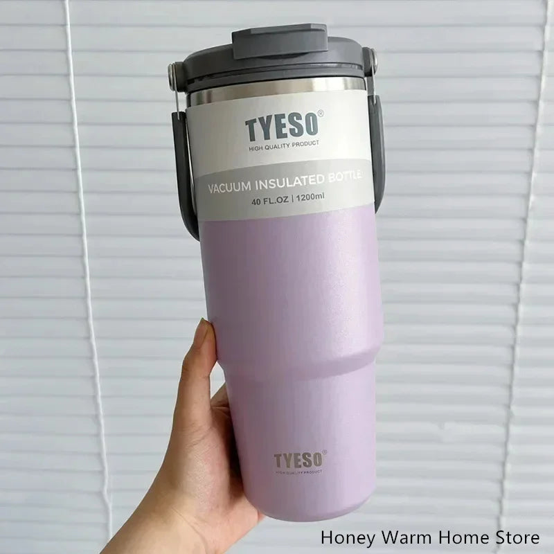 Tyeso Stainless Steel Coffee Cup Cold And Hot Double-layer Insulated Cup Tumbler Thermo Water Bottle Car Travel Mug Vacuum Flask