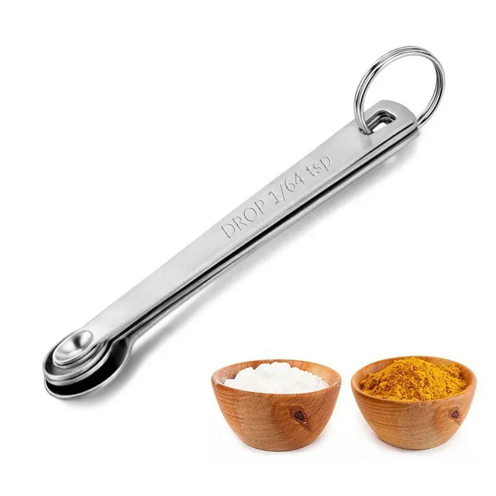 5PCS Set Stainless Steel Mini Measuring Spoons For Baking Seasoning Kitchen Tool Scoop Cake Baking Flour Measuring Cups Kitchen