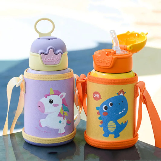 500ml Unicorn Kids Thermos Bottle Cute Children's Thermal Water Bottle Stainless Steel Thermos Mug For Student Water Cup