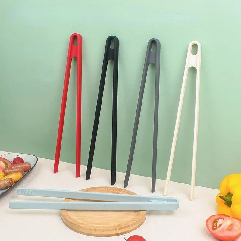 Salad Food Tongs Anti-slip Silicone Kitchen Utensils Barbecue Clip Three Prong Pliers Cookware Bbq Tool Chef Tools Gadgets Bar