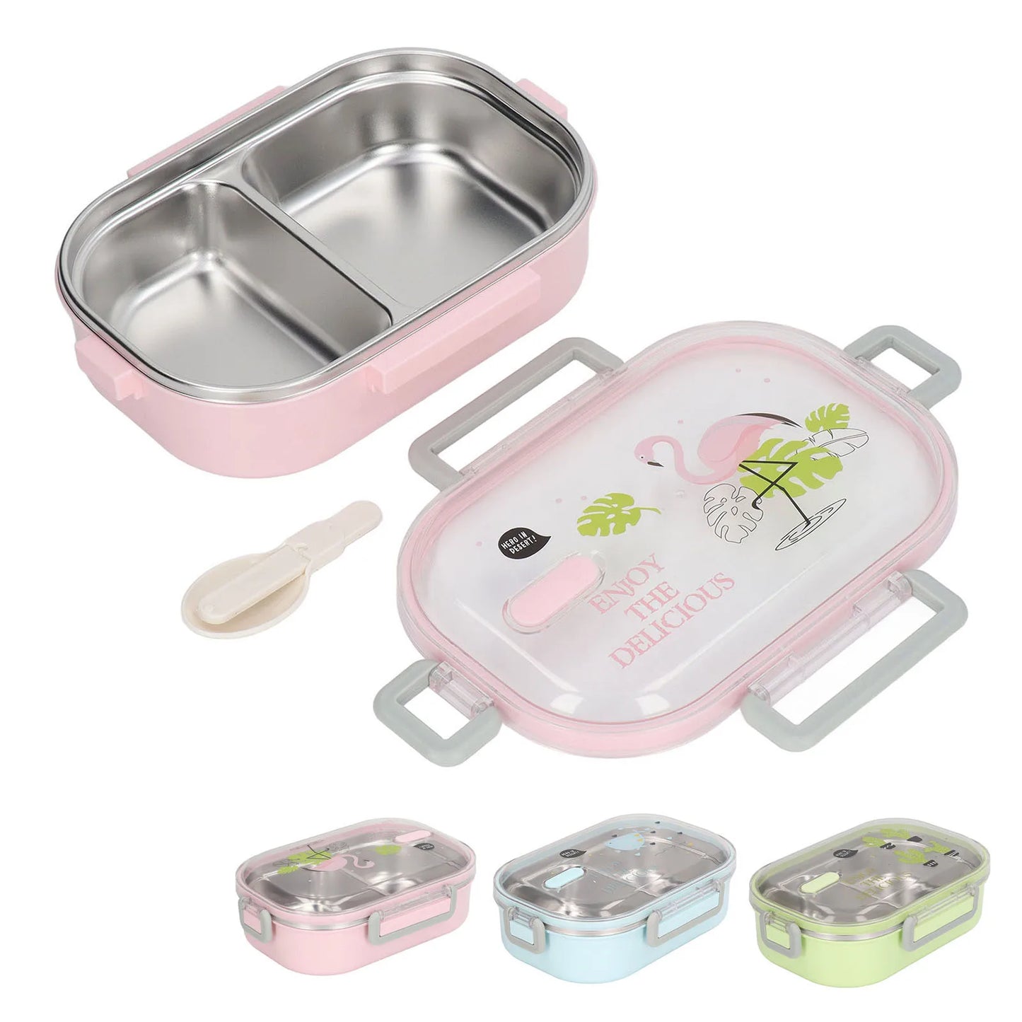 Thermal Insulation Lunch Box Stainless Steel Lunch Box Compartment Liner Japanese Style Leak Proof Container for School Student