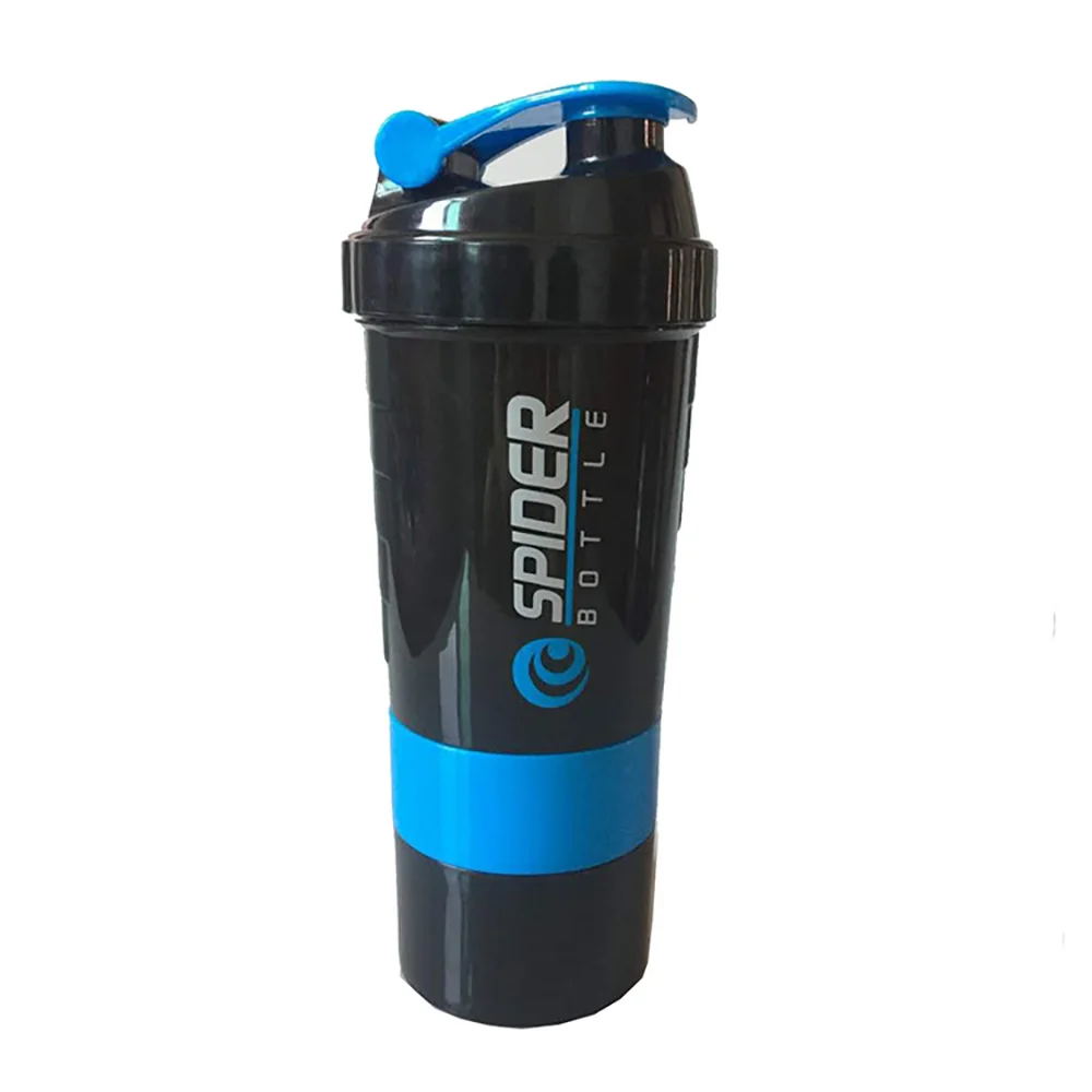 3 Layers Shaker Protein Bottle Powder Shake Cup Water Bottle Plastic Mixing Cup Body Building Exercise Bottle