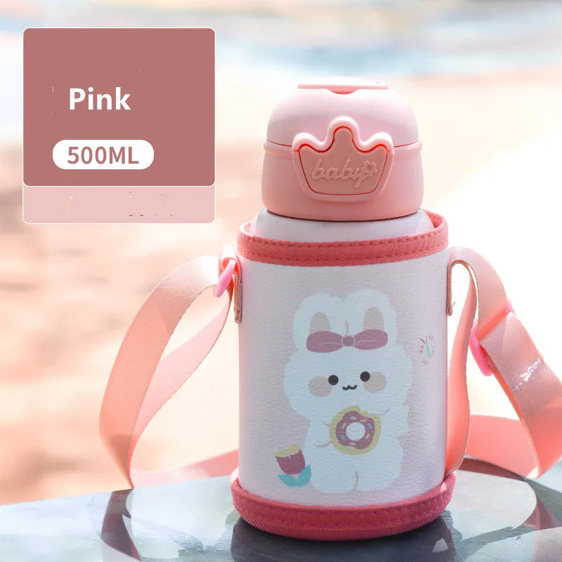 500ml Unicorn Kids Thermos Bottle Cute Children's Thermal Water Bottle Stainless Steel Thermos Mug For Student Water Cup