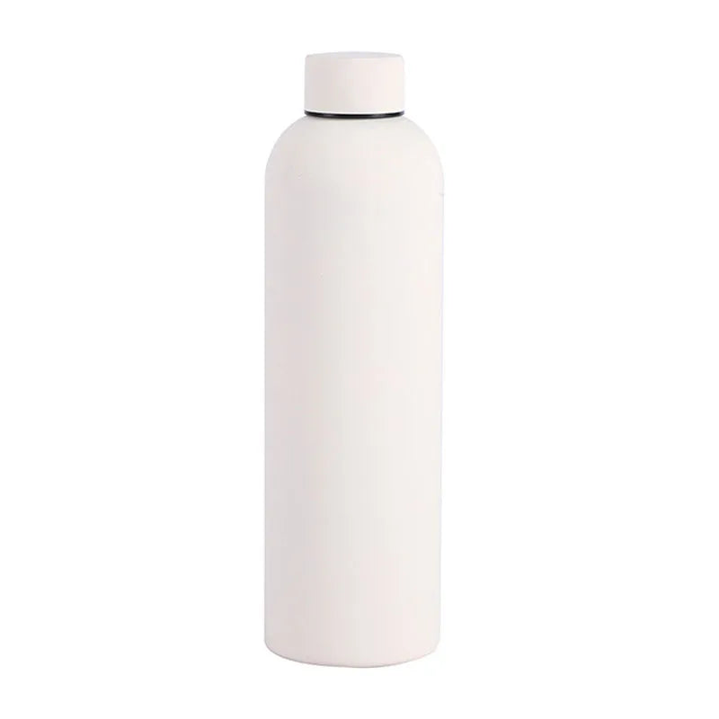 500/750ML Small Mouth Thermos Cup, Outdoor Stainless Steel Bottle, Rubber Paint Sports Kettle, Thickened Double Water Cup