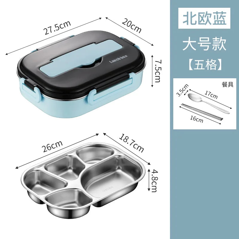 304 Stainless Steel Thermos Thermal Lunch Box Kid Adult Bento Boxs Leakproof Japanese Style Food Container Portable