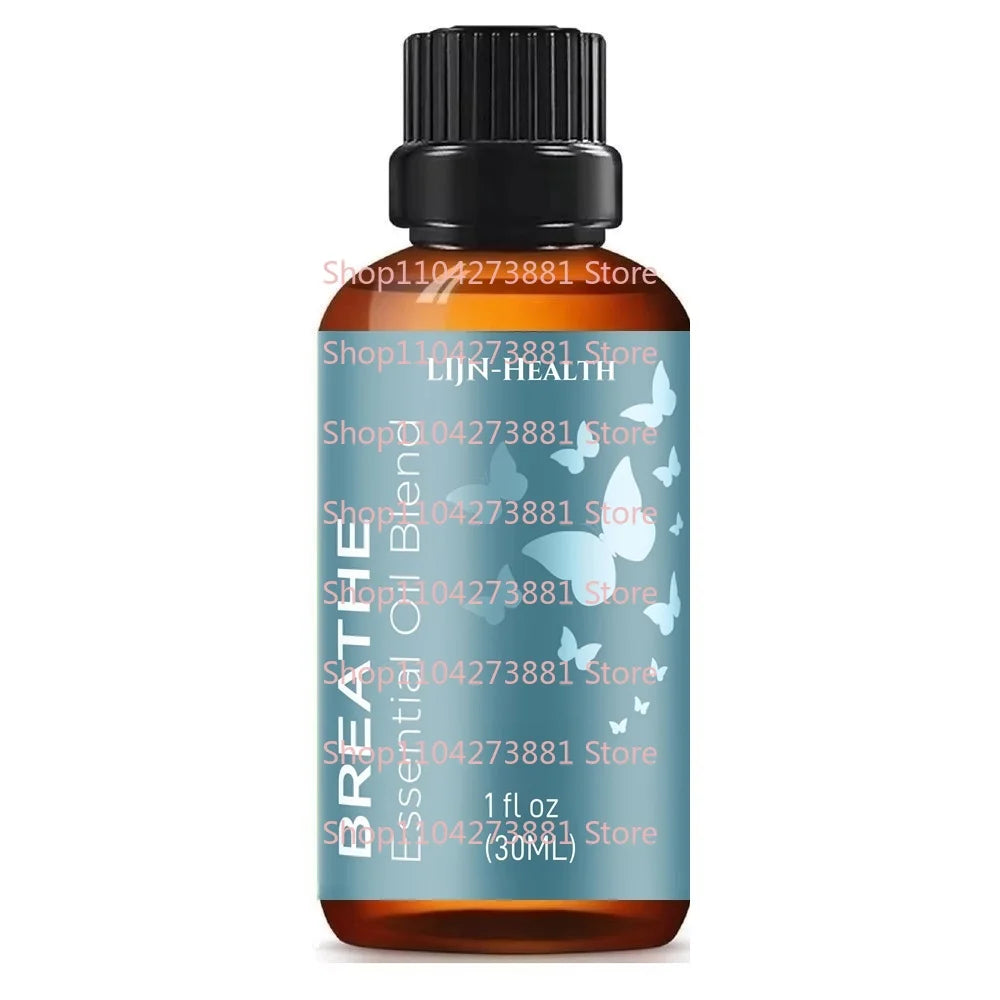 Breathe Blend Essential Oil for Diffuser - Invigorating Breathe Essential Oil Blend with Eucalyptus Peppermint Tea Tree