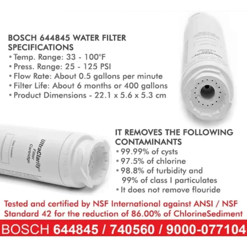 Water filters for bosch refrigerators