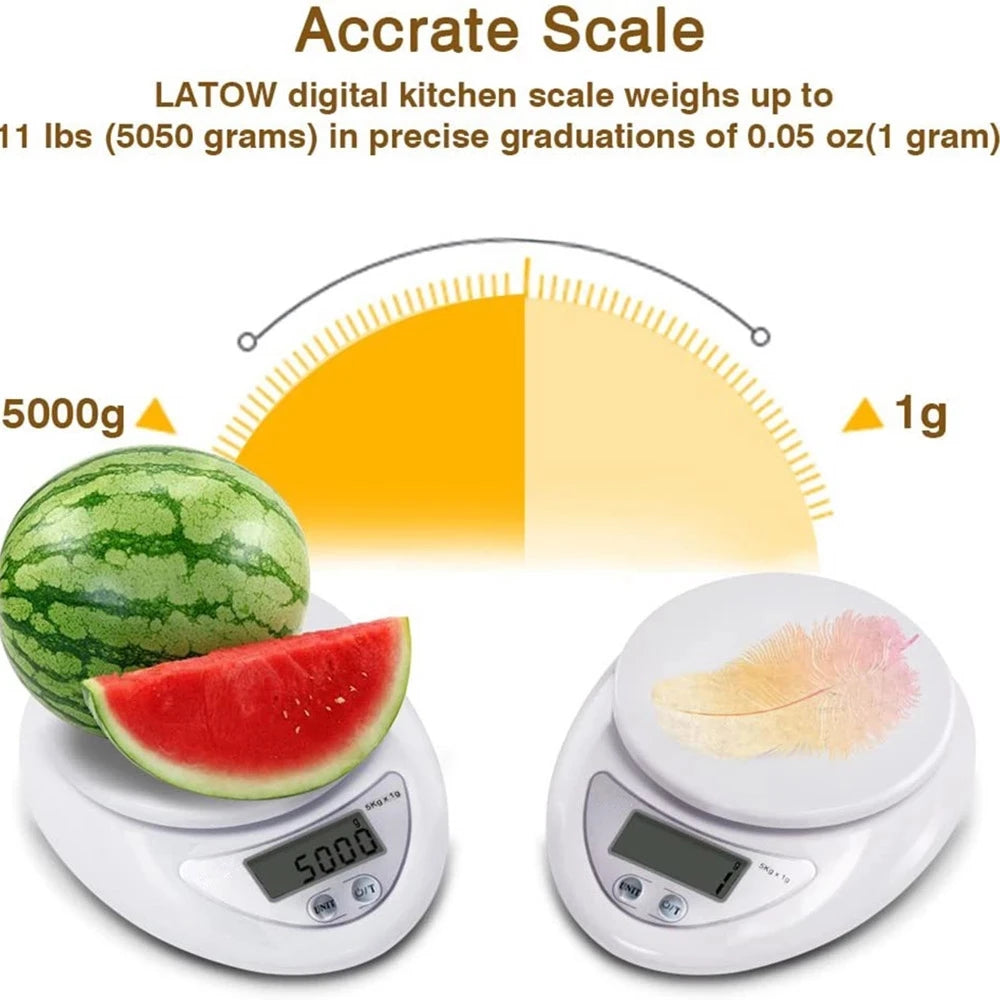 5kg/1g 1kg/0.1g Portable Digital Scale LED Electronic Scales Postal Food Measuring Weight Kitchen LED Electronic Scales