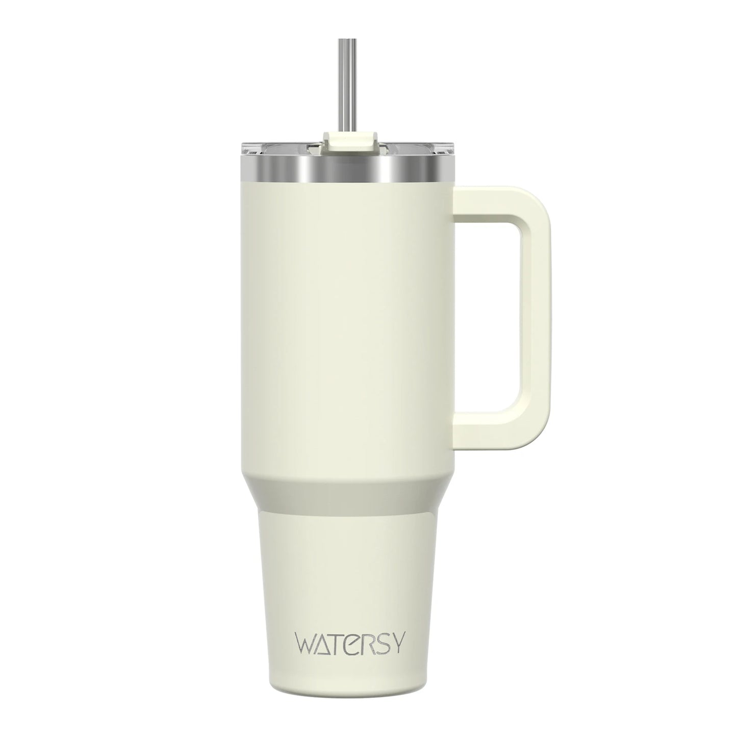 Watersy 40oz/1200ml Tumbler with Handle and Straw Lid Large Capacity Stainless Steel Thermal Cup Keep Coffee Beer Cold Vacuum