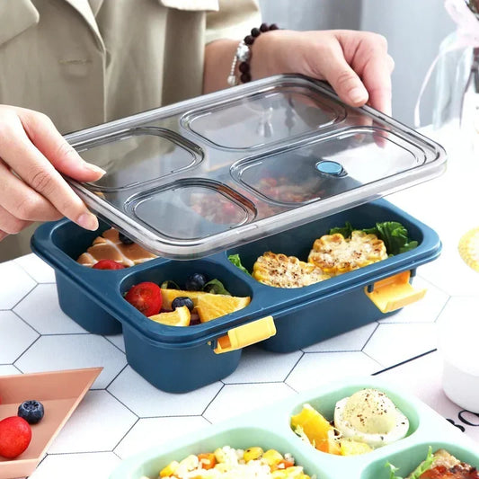 Portable Outdoor Bento Box Japanese Style Food Storage Containers Leak-Proof Lunch Box for Kids with Soup Cup Breakfast Boxes